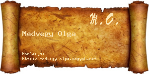 Medvegy Olga névjegykártya